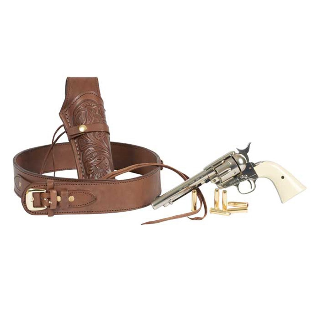 Western Justice .38 Cal. Bullet Loops 2.5 Inch Wide Gun Belt Leather