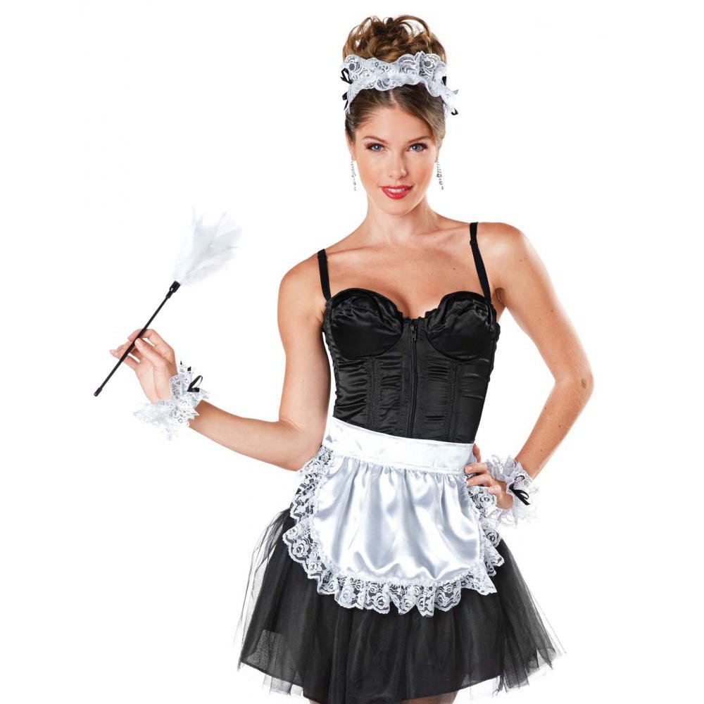 French Maid Costume Kit - Black/White.