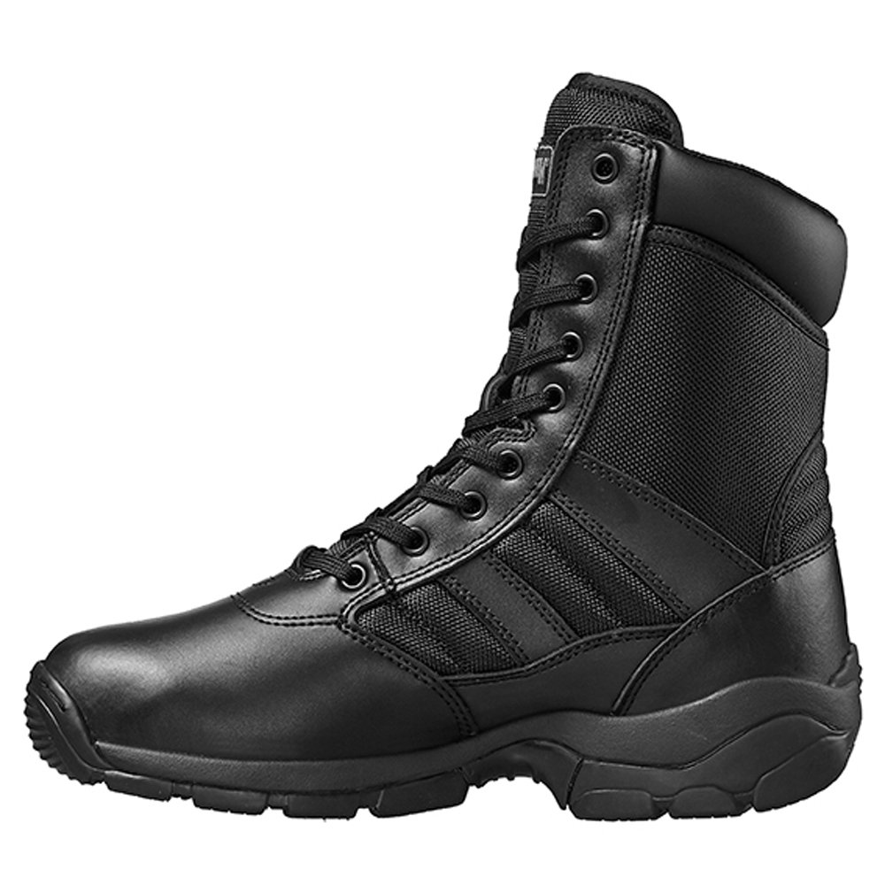 black side zip work boots
