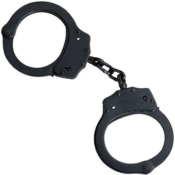 mtech usa carbon steel double lock black heavy duty handcuffs