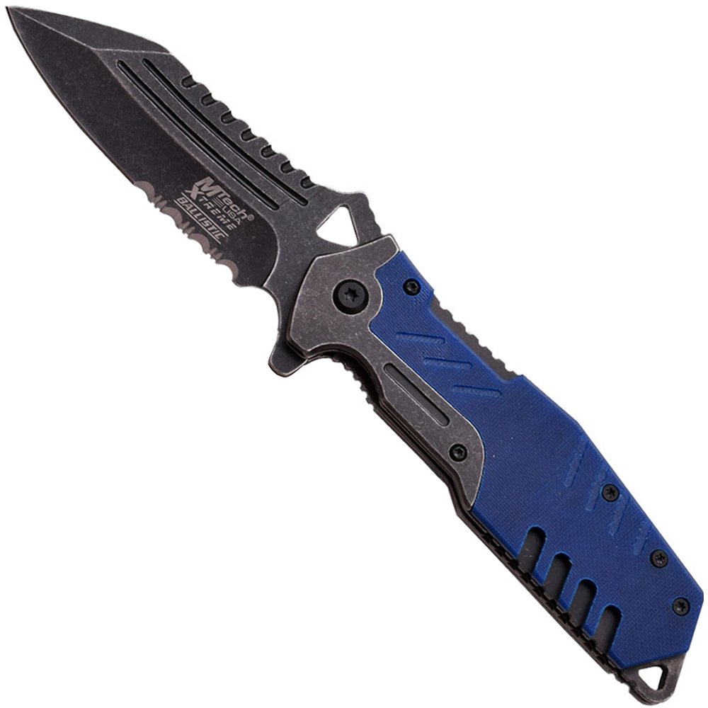 MTech USA Xtreme Ballistic Fine Serrated Folding Knife Gorilla Surplus