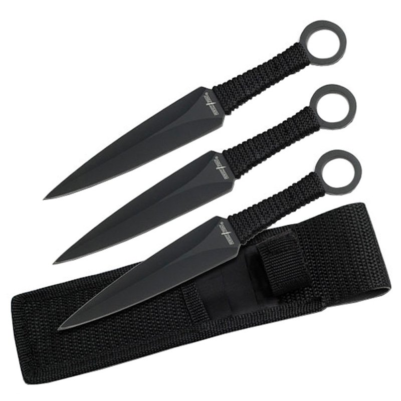 Perfect Point Cord Wrapped Handle 3 Pieces Throwing Knife Set | Gorilla ...