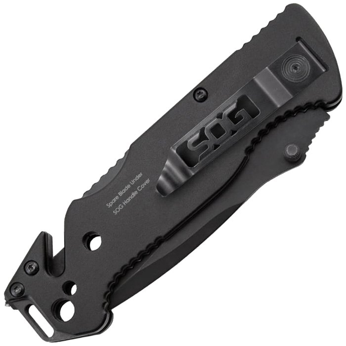 SOG Escape 8.20 Inch Overall Folding Knife - Black | Gorilla Surplus