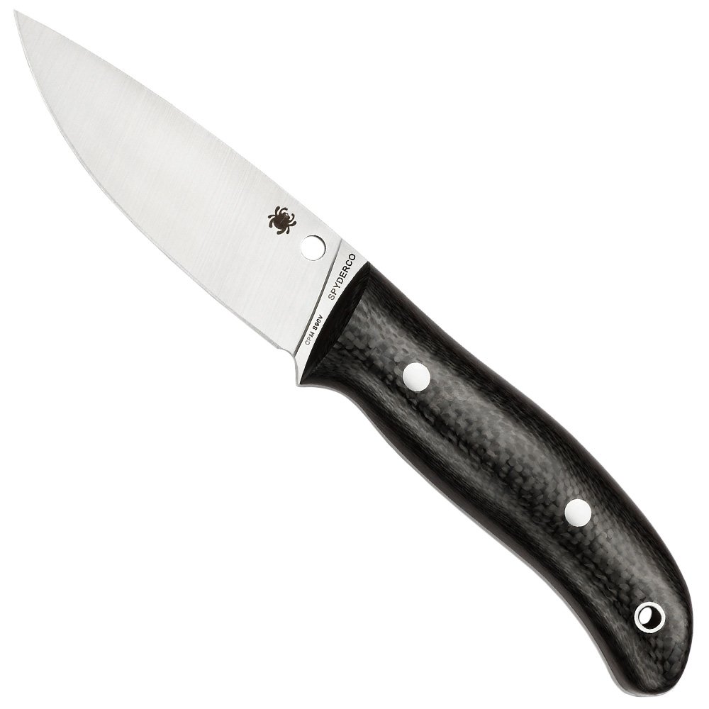 Spyderco Proficient Fixed Knife With Satin Blade And Carbon Fiber