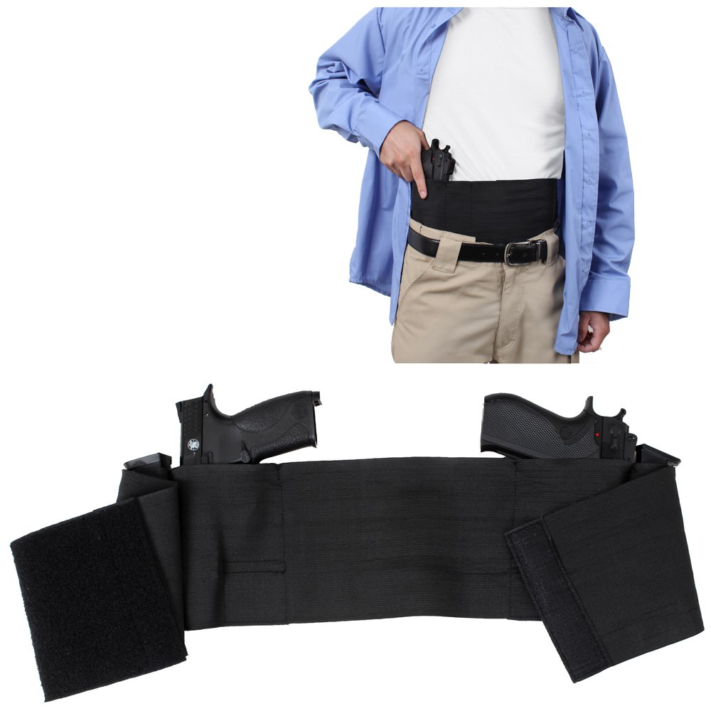 Ambidextrous Concealed Elastic Belly Band Holster