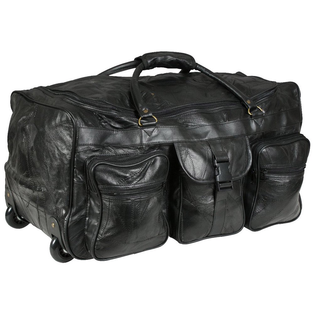 Leather Duffle Bag On Wheels | IQS Executive