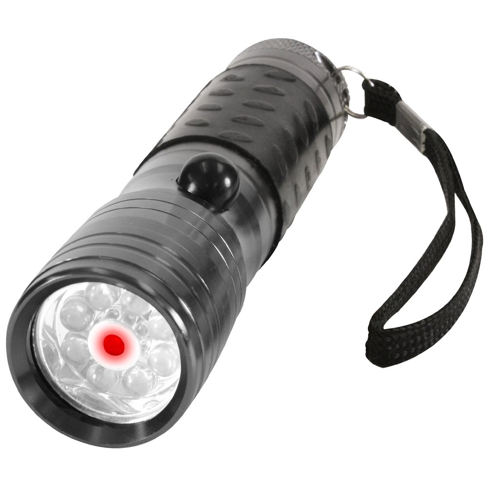 LED Flashlight with Red Laser Pointer.
