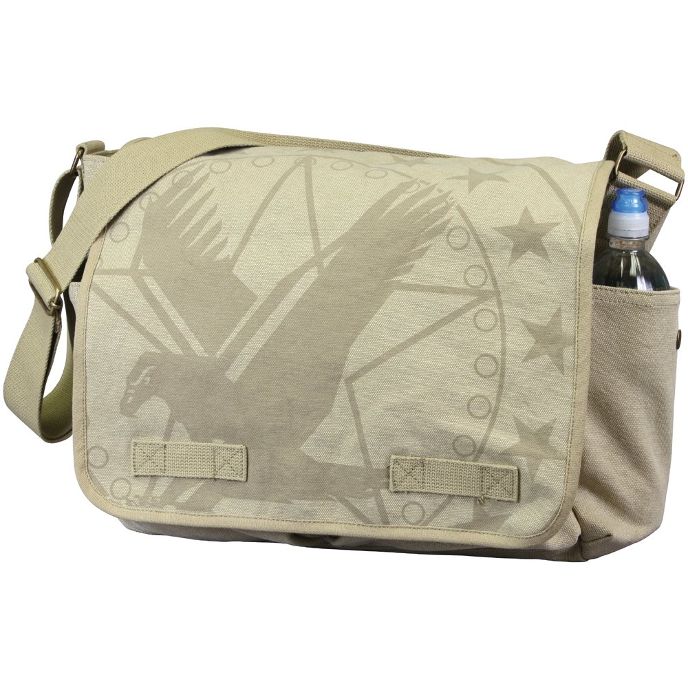 vintage military canvas messenger bag