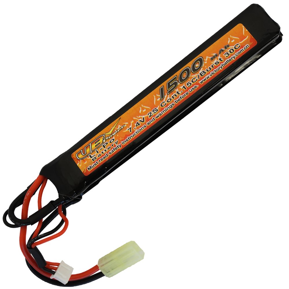 7.4V 1500mAh LiPo Airsoft Crane Stock Battery Gorilla Surplus