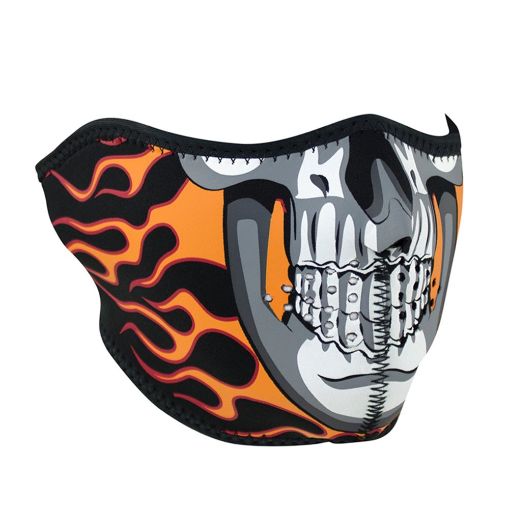 Neoprene Burning Skull 12 Face Mask