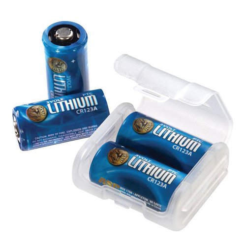 ASP Lithium CR123A Batteries with Link Case