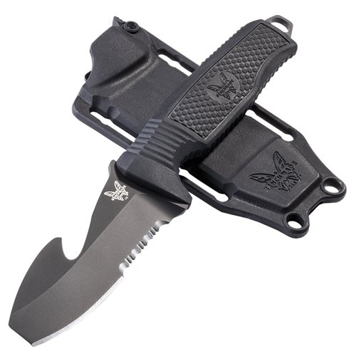Benchmade Rubberized Handle Fixed Blade Knife with Sheath