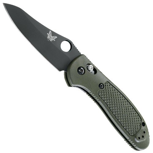 Benchmade Griptilian Black Knife - OD Green Handle
