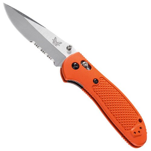 Benchmade Griptilian Drop Point Folding Knife - Orange Handle