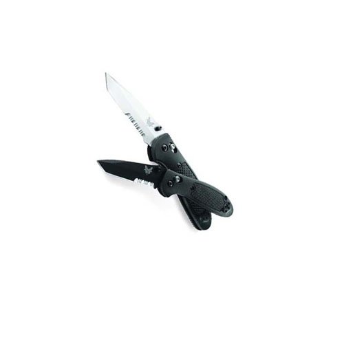 Benchmade Mini-Griptilian Black Tanto Knife - OD Green Handle