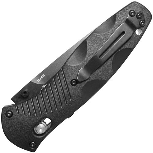 Benchmade Barrage Black Knife - Half Serrated Edge