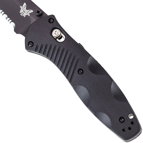 Benchmade Barrage Black Tanto Knife - Half Serrated Edge