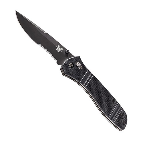 Benchmade Mchenry&Williams Black Folding Knife - Half Serrated Edge