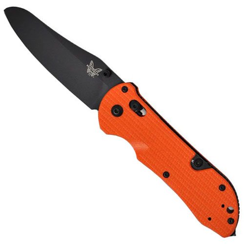Benchmade Triage Black Knife - Orange Handle