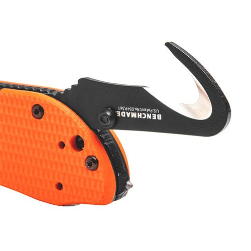 Benchmade Triage Black Folding Knife - Orange Handle