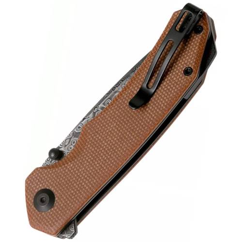 Brazen Damascus Folding Knife w/ Micarta Handle