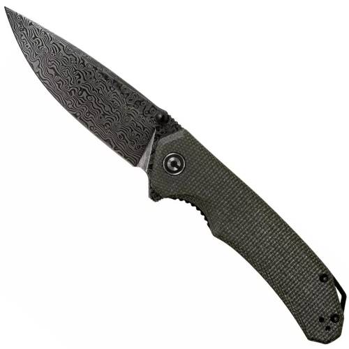 Brazen Damascus Folding Knife w/ Micarta Handle