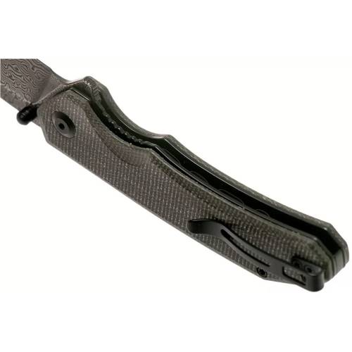 Brazen Damascus Folding Knife w/ Micarta Handle