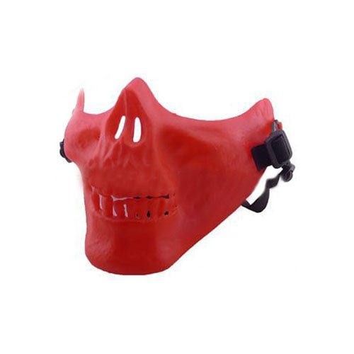 Red Worrior Half Face Mask Without Eyes