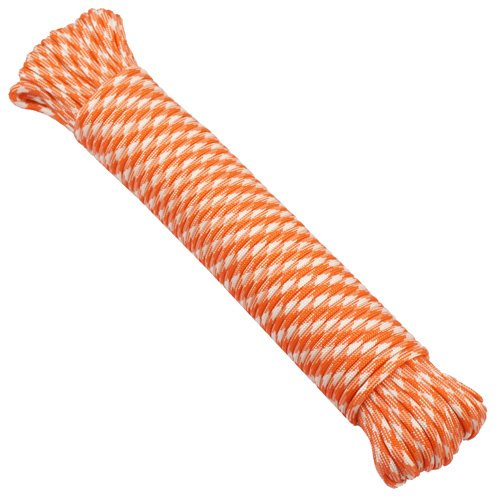 100 Ft Orange White Military Paracord