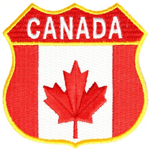 Canada Shield Embroidered Flag Patch - 2.75x2.75 Inch