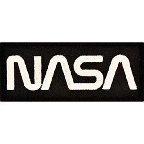 Eagle Emblem Space NASA Patch - Black & White