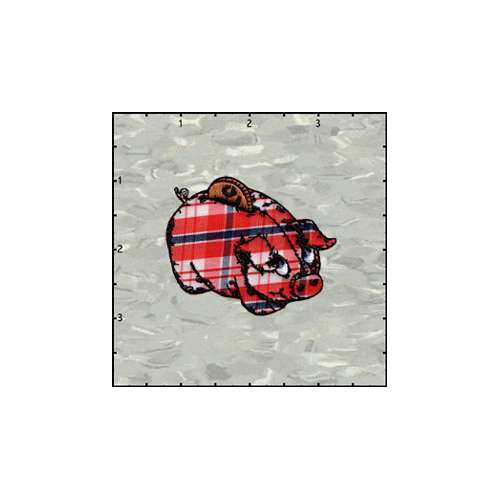 Fuzzy Dude Piggy Bank Plaid