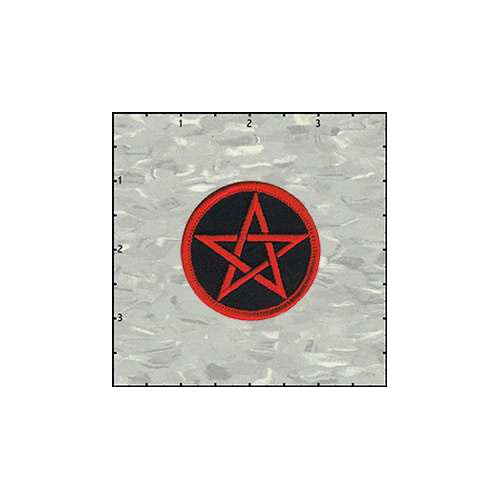 Pentagram 2 Inches Red Patch