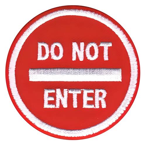 Patch Do Not Enter 2.5 Inches