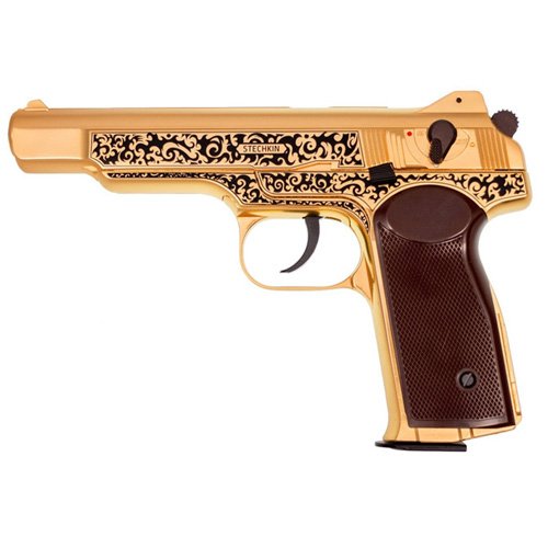 Gletcher Stechkin Gold .177 Caliber BB Pistol