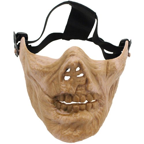 Zombie Skull Half Mask - TPU Plastic