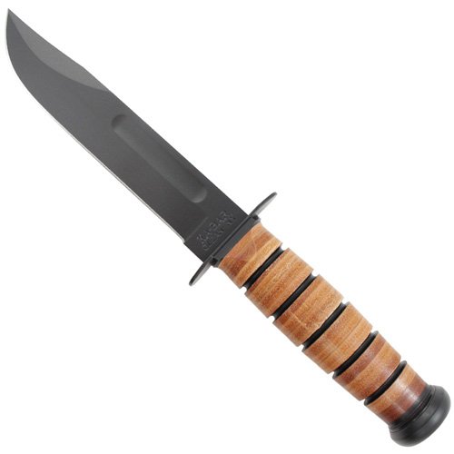 Ka-Bar Leather Handle Utility Knife w/ Sheath