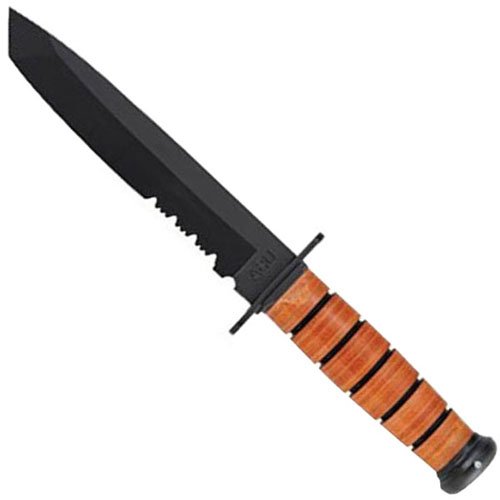 Ka-Bar Tanto Knife - Half Serrated Edge