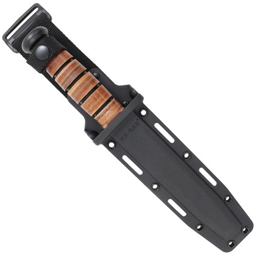 USMC Leather Handle Fixed Blade Knife