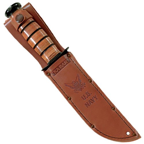 Ka-Bar Full-Size Brown Leather Sheath for 7 Inch Blade Knife