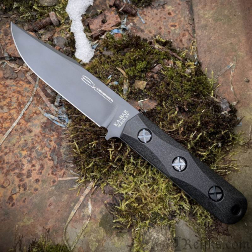 Ka-Bar EK Short Clip Point Fixed Knife w/ Black Sheath 