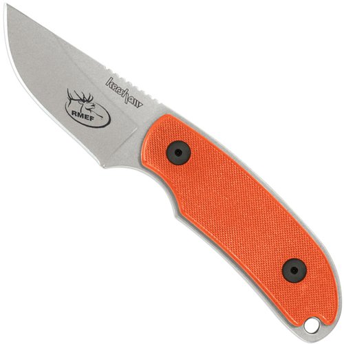 Skinning Knife Fixed Blade 2 1/4 inch Orange RMEF