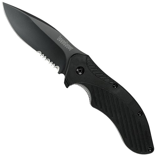 Kershaw Clash Black Folding Knife Serrated Edge