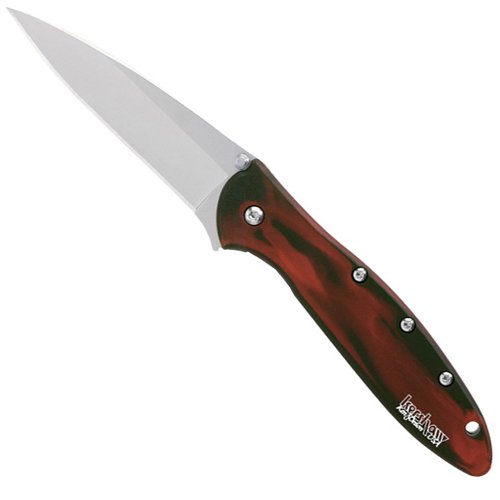 Leek Aluminum Smoke Black and Red Knife