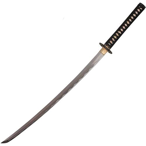 Katana W/ DAMASCUS Steel Blade & Flower Tsuba