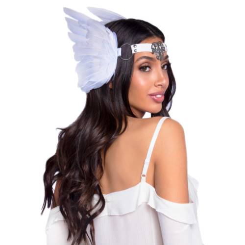 Filigree Medallion Headband Feather