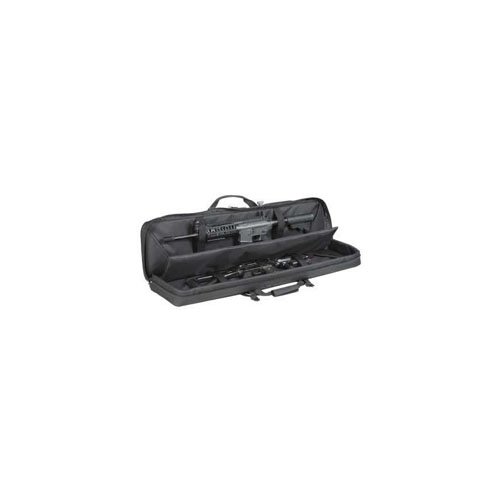 Black 42 Inch Deluxe Padded Weapon Case with 6 Black Locks