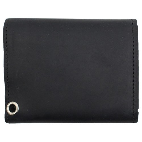 Tri-Fold Leather Chain Wallet 