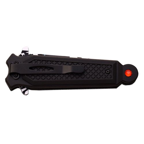 Dark Side Stainless Steel Folding Blade Knife with Cross Art