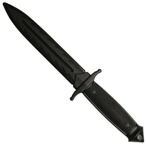 Martial Arts 12 Inch PP Tip Point Black Fixed Blade Training Knife